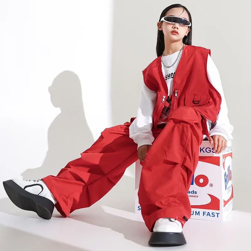 Girls' Jazz Dance Costume Handsome Japanese Street Dance Performance Costume Set Children's Hiphop Show Stage Trend