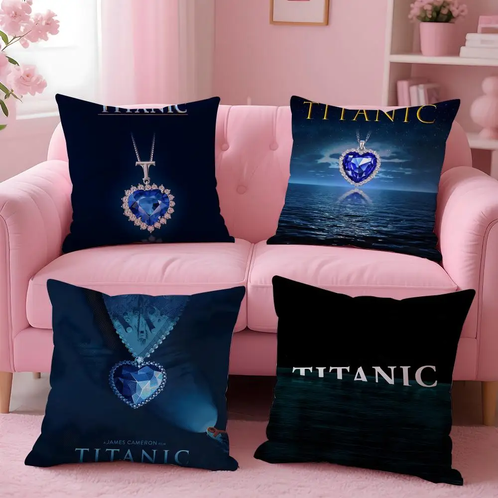 Federa per cuscino Ocean H-Heart Sapphire, peluche corta, stampa fronte-retro, lavabile in lavatrice nella calda fodera per cuscino invernale