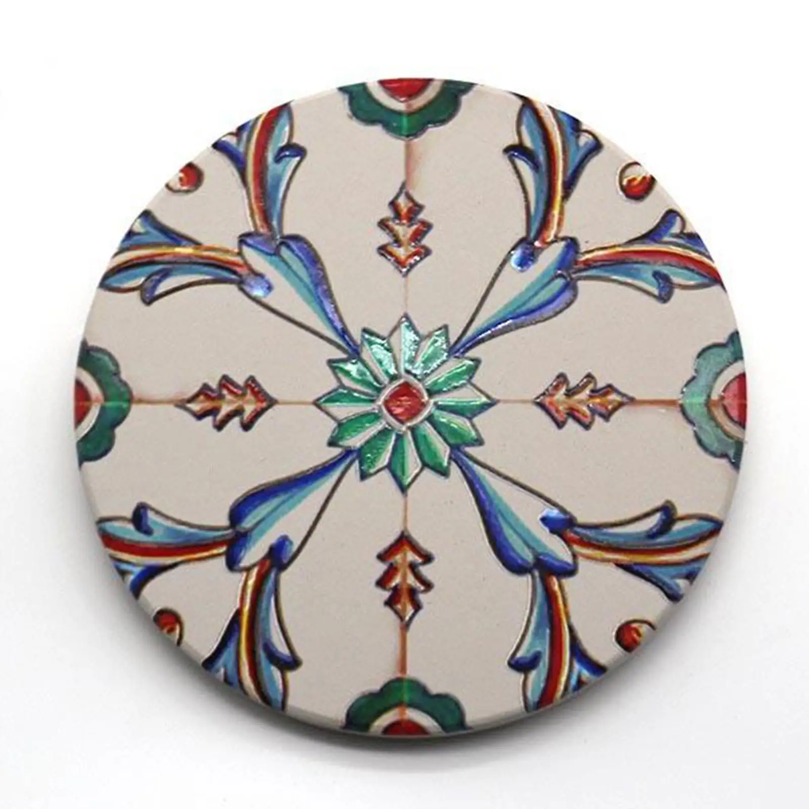6/8PCS -insulated Ceramic Cork Coasters Tableware Cup Pads Placemat with Holder Dining Room Decor Gift