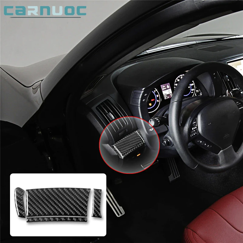 

For Infiniti G37 Sedan 2010 2011 2012 2013 Car Interior Decorative Accessories Carbon Fiber Left Side Steering Wheel Stickers