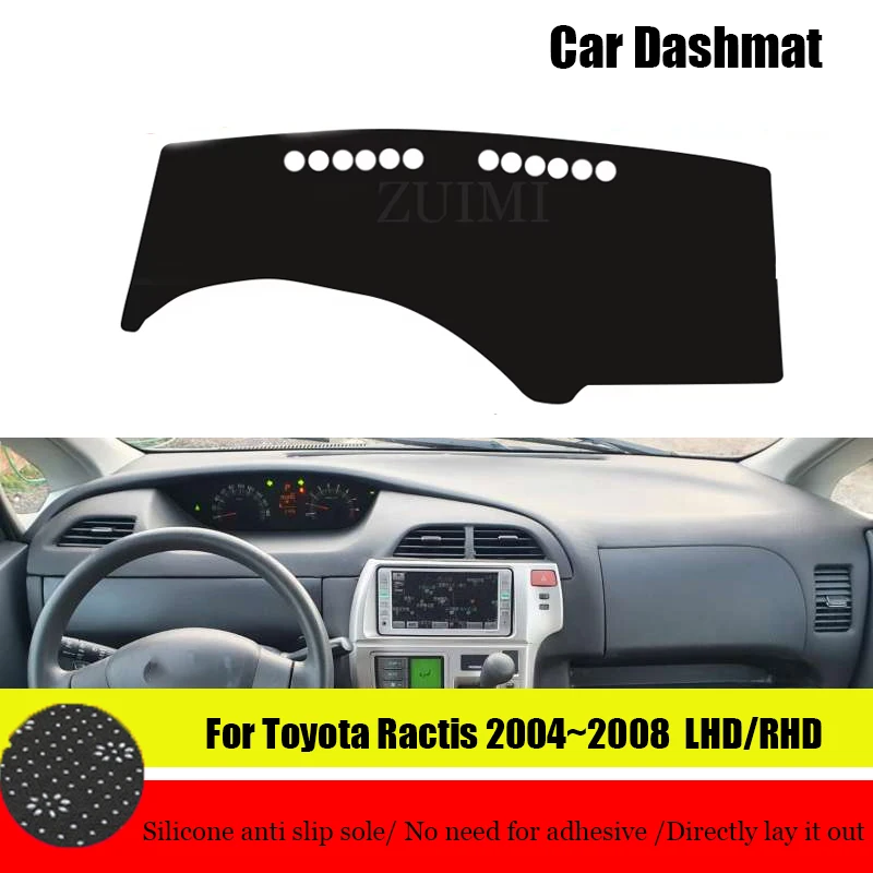 

ZUIMI крышка приборной панели Dashmat для Toyota Ractis 2004 ~ 2008 LHD RHD крышка приборной панели козырек от солнца