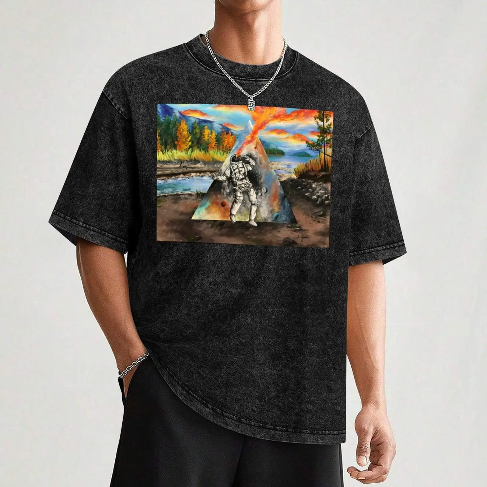 Elemental Astronaut T-Shirt Fashion Pattern Printed Tee Shirt