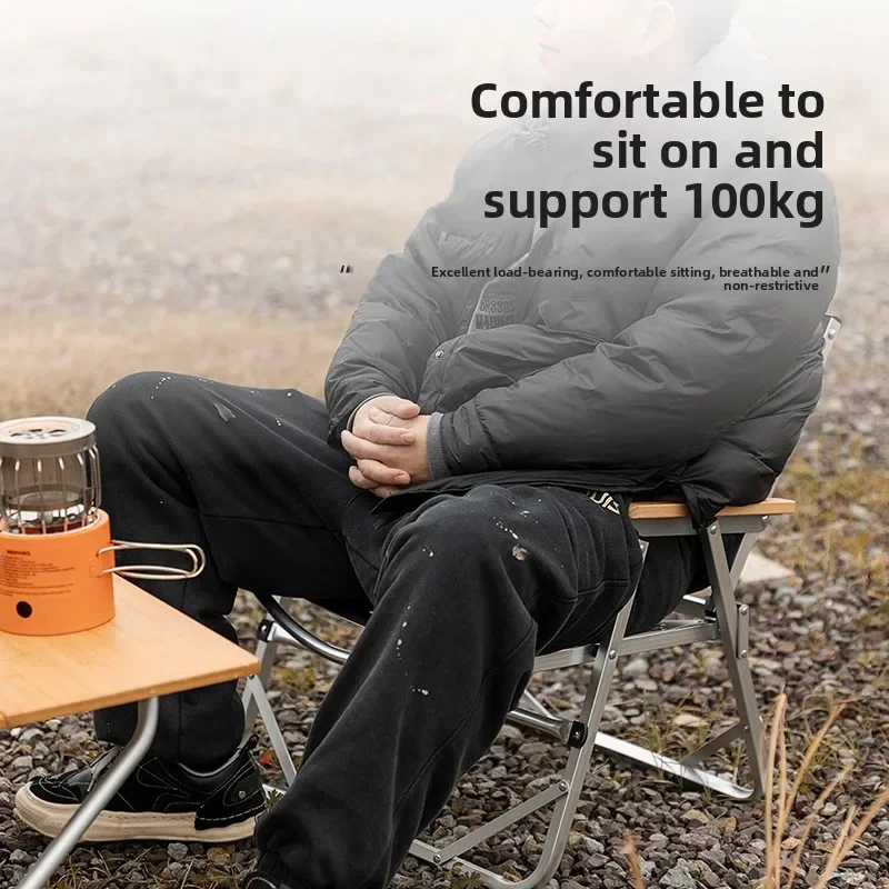 كراسي MOUNTAINHIKER PP/البلاستيك الخشب وسبائك الألومنيوم كراسي الصيد أثاث خارجي جديد محمول كراسي تخييم قابلة للطي السياحية #2