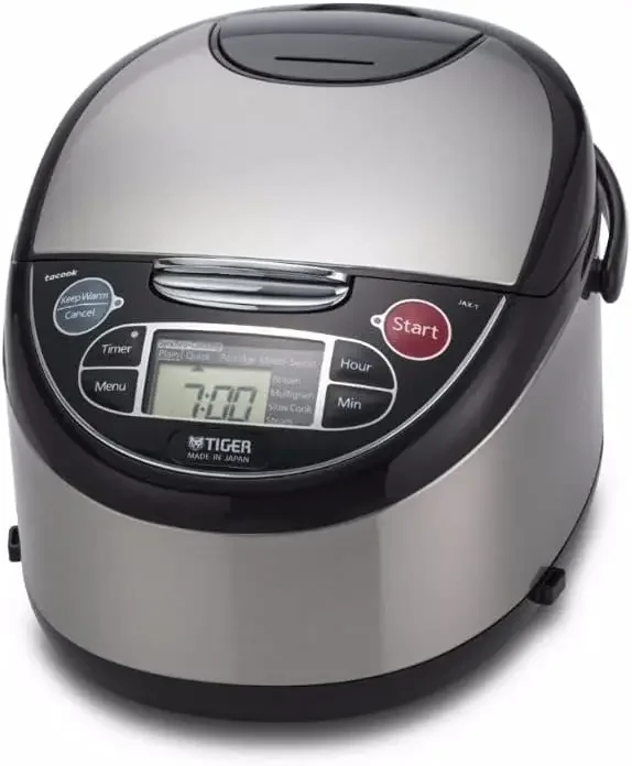 Corporation JAX-T10U-K 5.5-Cup (Uncooked) Micom Rice Cooker with Food Steamer & Slow Cooker, Stainless Steel Black