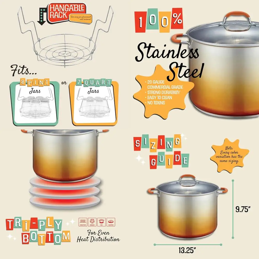 

Набор для консервирования на 20 литров из нержавеющей стали со стойкой, инструментами и миксером/мирителем для индукционных варочных панелей