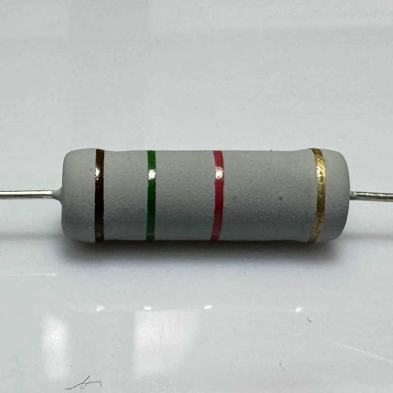 Coaxial Leaded Fusible Wirewound Resistor 6W 1500R 5% 8x24mm Dark Brown Green Red Gold