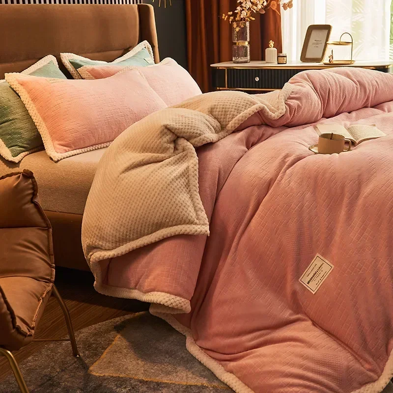 الحليب المخملية الجاكار لحاف الشتاء القابل للإزالة مريحة ودافئة Beibei بطانية مخملية طالب ومهاجع الأطفال لحاف