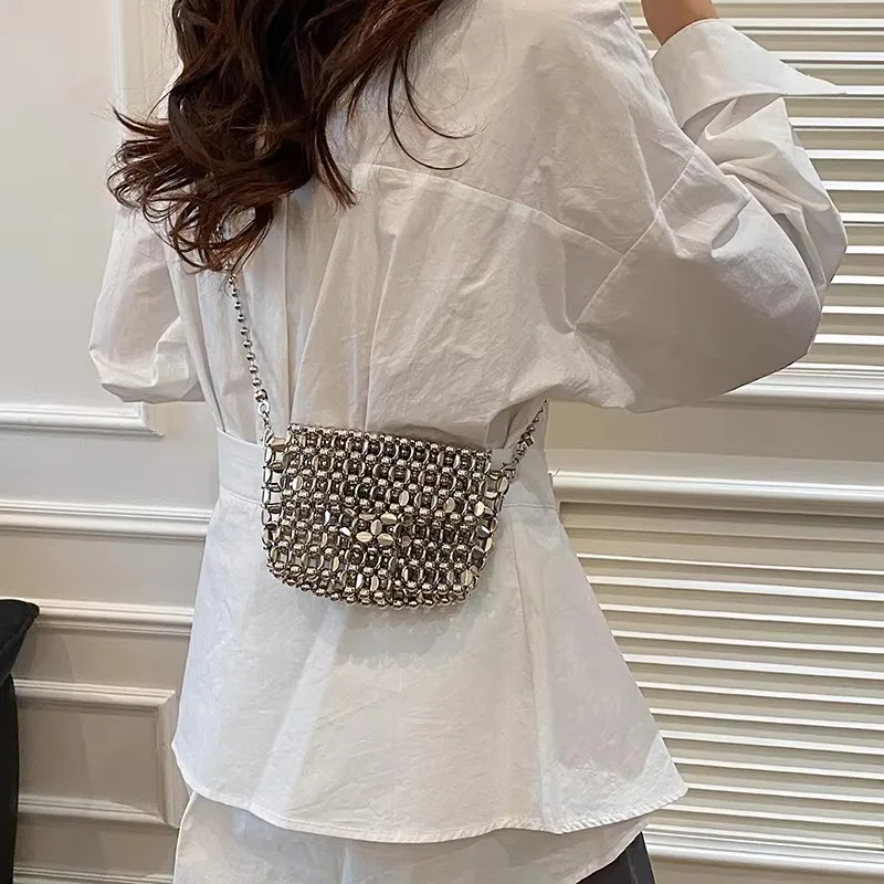 PU Sense of Luxury Solid Color Evening Bags Hollow Out Temperament 2025 Hot Sale Ladies Bags Versatile Fashion Shoulder Bags view 4