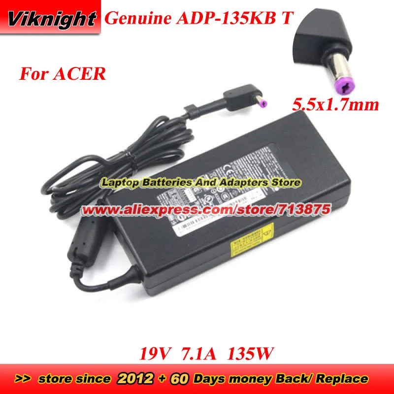 Genuine ADP-135KB T AC Adapter PA-1131-16 19V 7.1A 135W for ACER V15 V17 VN7-592G VN7-792G A715-71G 72G A717-71G 72G AN517-51