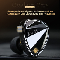KZ Vader pro In Ear Monitor HiFi Earphone Truly Balanced High-End 6-Driver Dynamic IEM Headphone Tuning Switch Headphone Headset