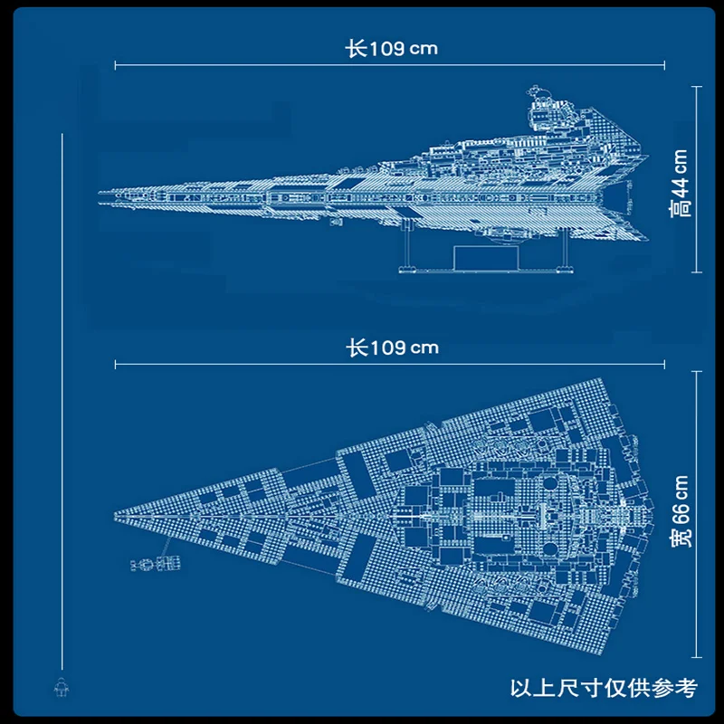 UCS Imperial Star Destroyer kompatybilny 75252 klocki klocki zabawki Super świetne ostateczne broń statek kosmiczny świąteczne prezenty