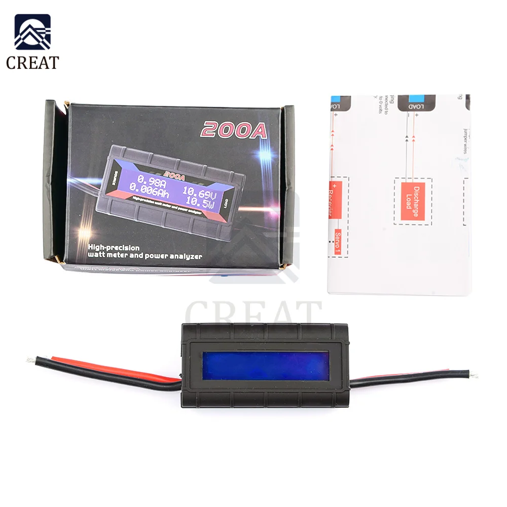 200A Voltmeter Ammeter RC Car Battery Tester Voltage Power Energy Electric Current Monitor Meter Digital Wattmeter DC 0-60V