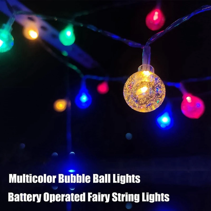 10/20/30/40Led Globe String Lights Fairy Lights Battery Operated String Lights Waterproof For Party Patio Garden Christmas Decor