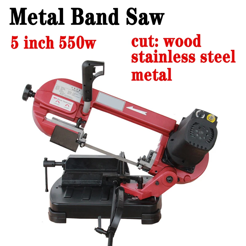 

2025 Multifunctional metal band saw 5 inch portable band saw machine 550W cut stainless steel 110V/220V GFW4013