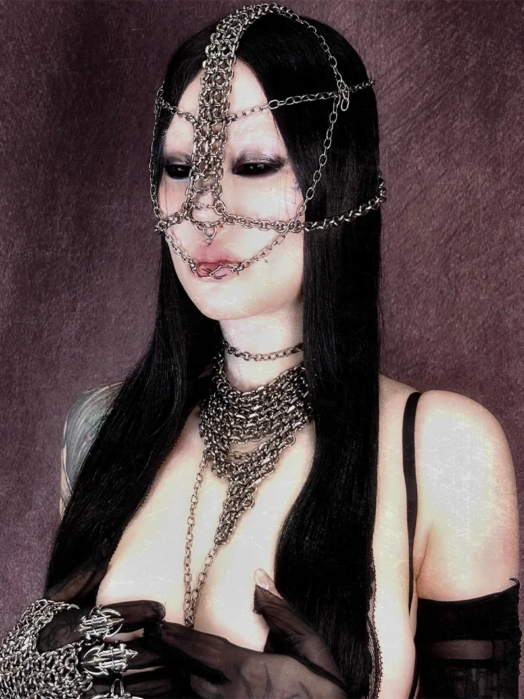 قلادة ZHUHE المقطوعة بشكل غير منتظم على طراز Cyberpunk هي إكسسوار مجوهرات لكل من النساء والرجال كهدية للحفلات #4