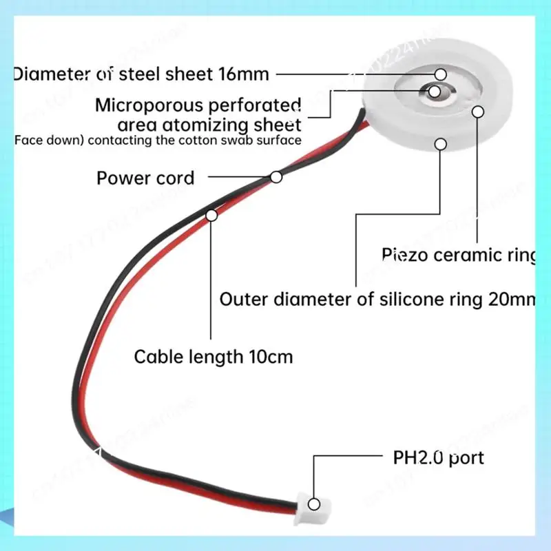 A17Z DC5V Single Non-Switched Atomization Humidification Module DIY Ultrasonic Atomizer TYPE-C Mini Humidifier Circuit Board