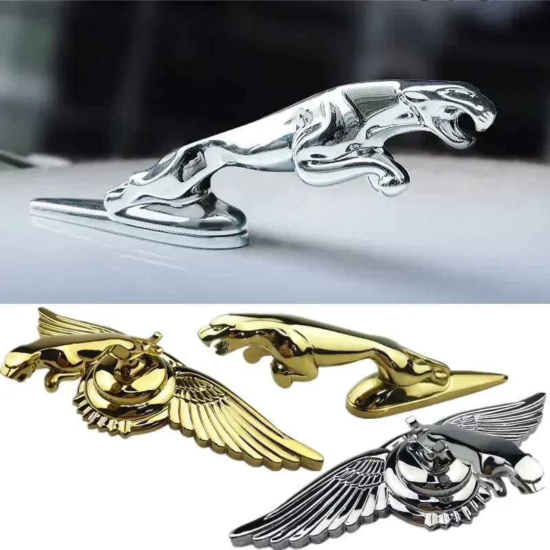 ثلاثية الأبعاد سيارة معدنية كروم الجبهة هود بونيه شعار غطاء ملصق ل جاكوار XF XJ XE XK XKR XFL XJS E Pace F Pace S نوع X نوع Ftype
