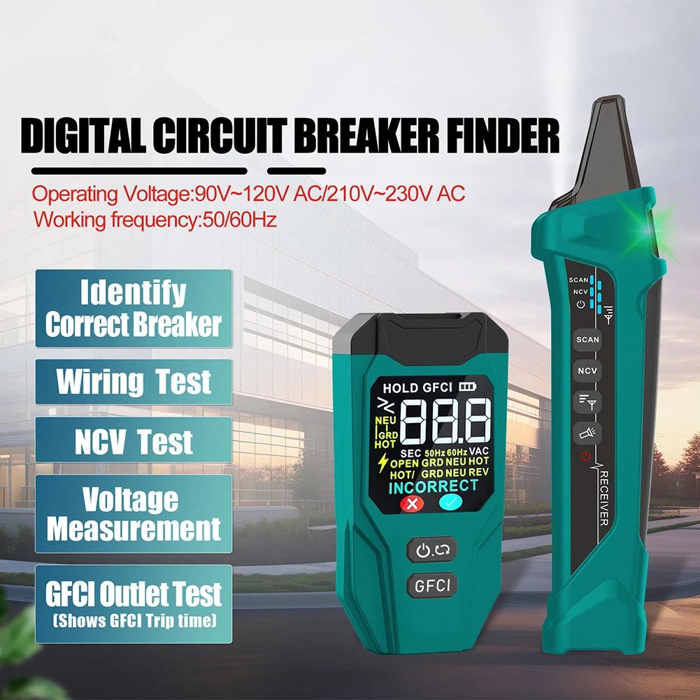 Accurate Breaker Locator System With Intelligent Signal Injection Technology For Home Workshop and Facility Use