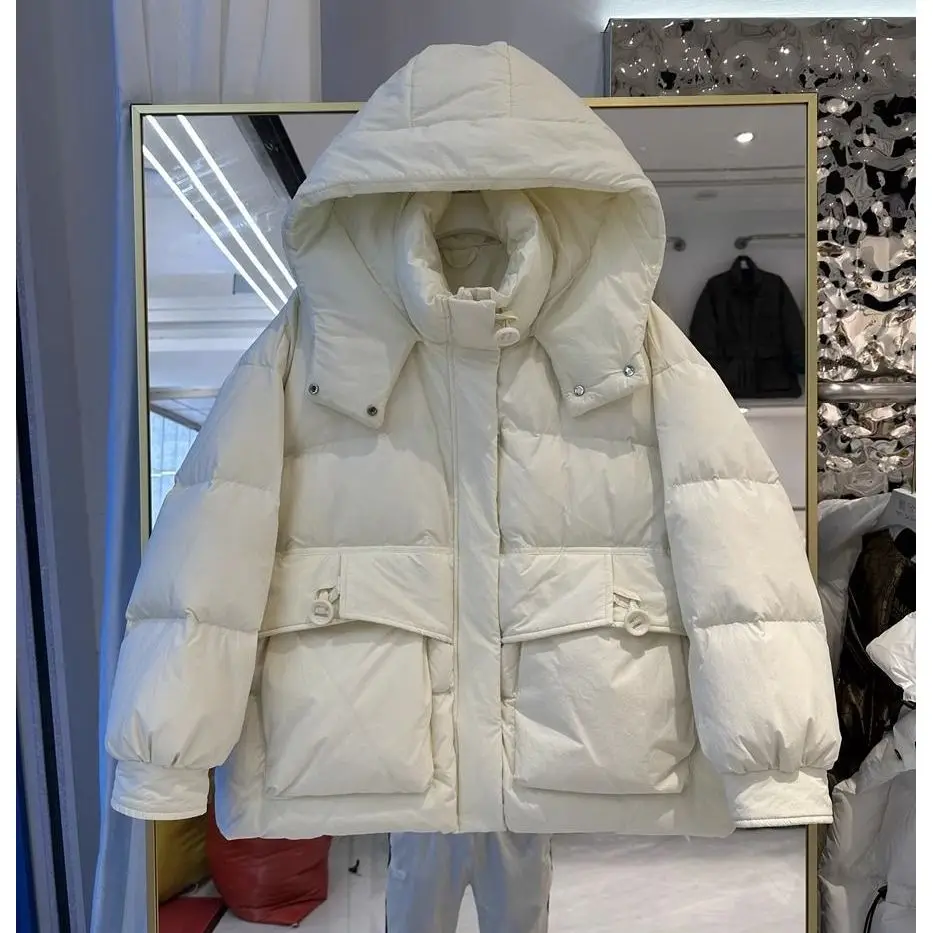 

Winter Thickened Short down Cotton Jacket Women's Fashionable Loose Coat Warm Winter Outerwear Korean Style Commute Clothes