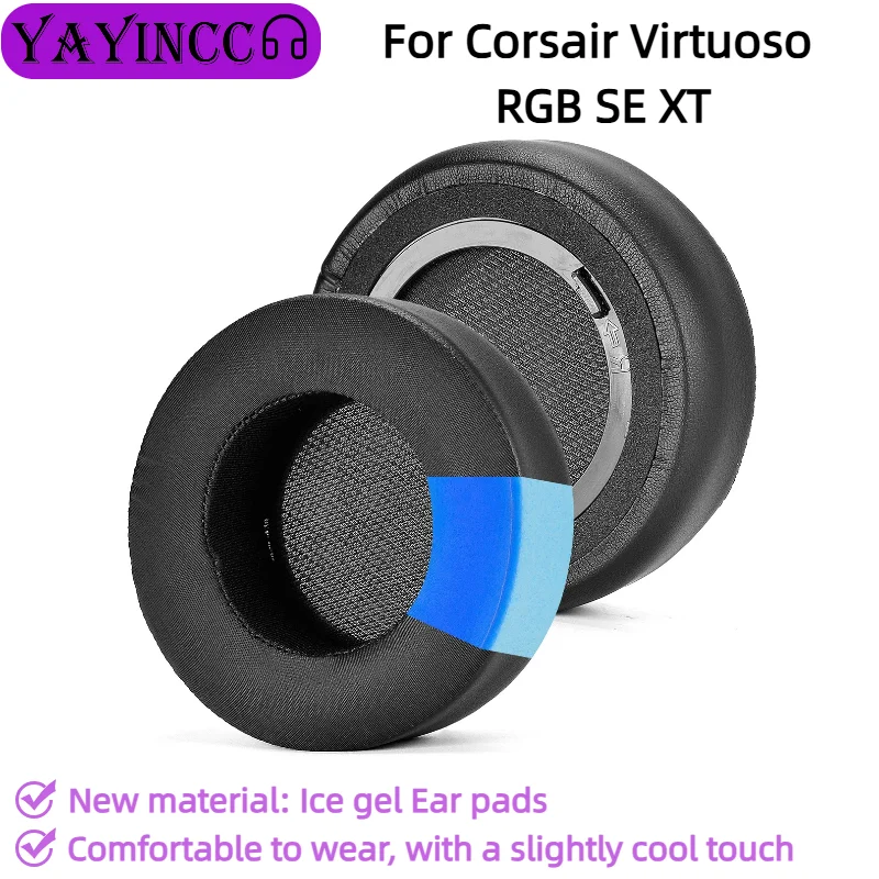 

YAYINCC Replacement Ice Gel ear pads with a buckle For Corsair Virtuoso RGB SE XT Headset comfortable wearing experience