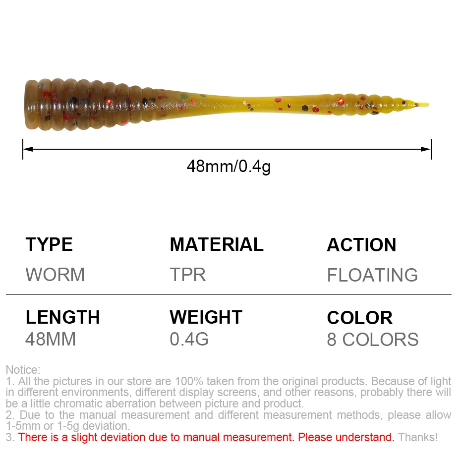 Spinpoler Micro Soft Worm Stick – Vinilo drop shot flotante segmentado - imagen 2