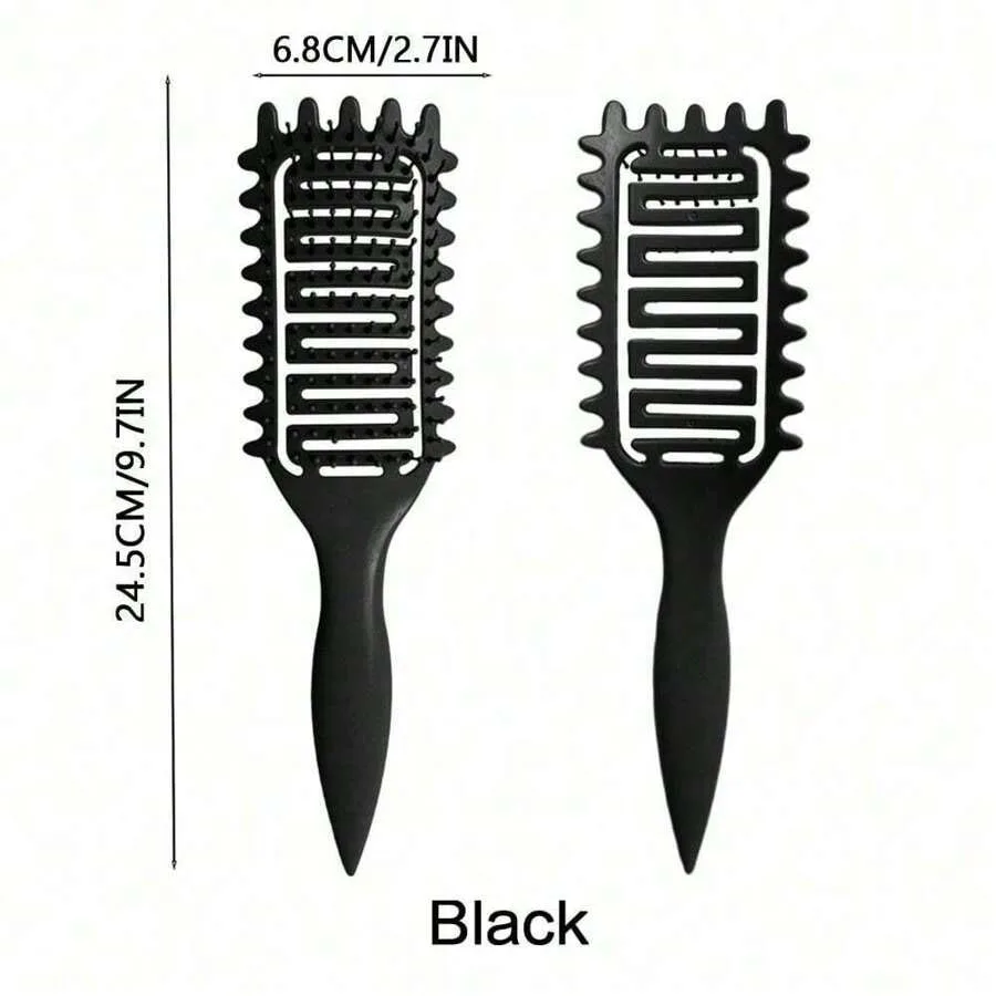 Locken-Definierbürste mit Hohlraumdesign, Entwirrbürste für nasses, lockiges Haar, Formgebende Lockenbürste, Friseurwerkzeug – Detail 10