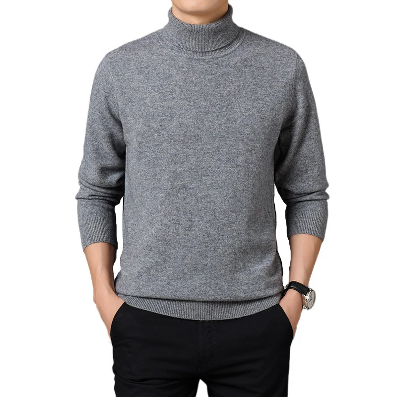 Men's Sweater  Warm and Comfortable Long Sleeve Pullover Sweater Long Sleeve Turtleneck Men Clothing