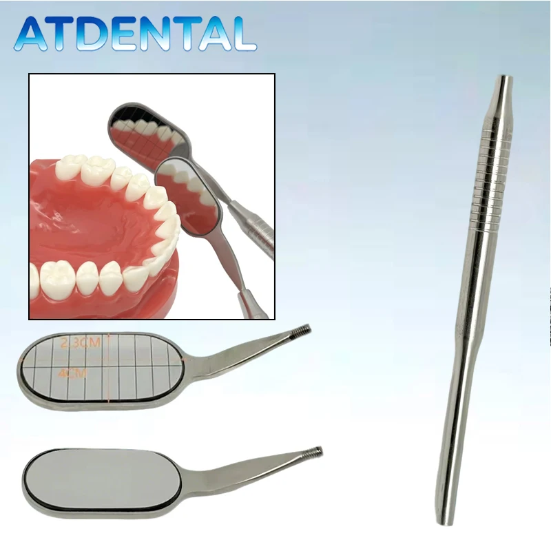 

2pcs Dental Mouth Mirror A B Reflectors with Handle High-Quality Oral Exam Tool Dentist Mirror for Dental Clinic & Cleaning