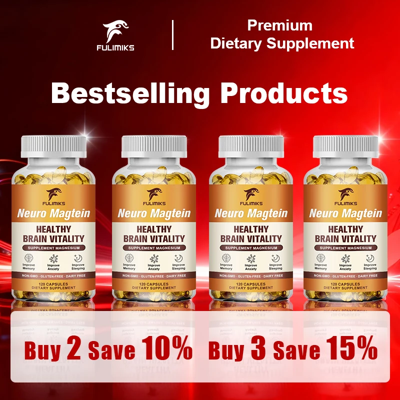 High Potency Magnesium L-Threonate Supplement, with Magtein, Supports Brain Energy, Focus, Memory, Stress Relief & Healthy Sleep