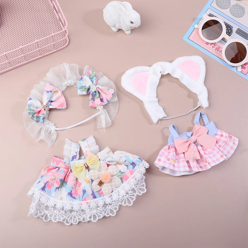 Doll Clothes For 20cm Idol Doll Headband dress Outfit Accessories For Super Star Dolls Toy Gift