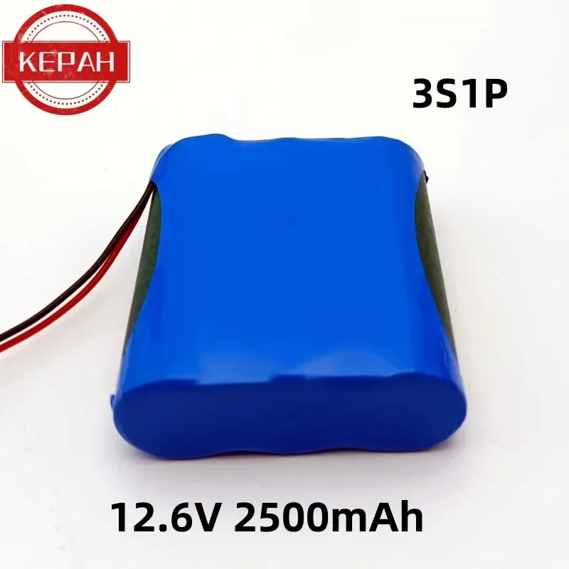 3S1P, 12.6V, 2500mAh, 18650,12V battery pack, backup power lithium-ion battery pack, used for closed circuit television cameras