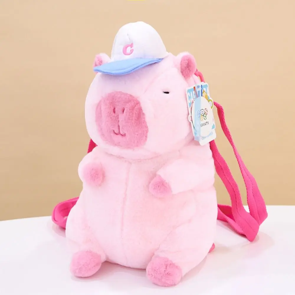 Animals Doll Sports Capybara Plush backpack Stuffed Zipper Capybara Plush Shoulder Bag Large Capacity Coin Purse