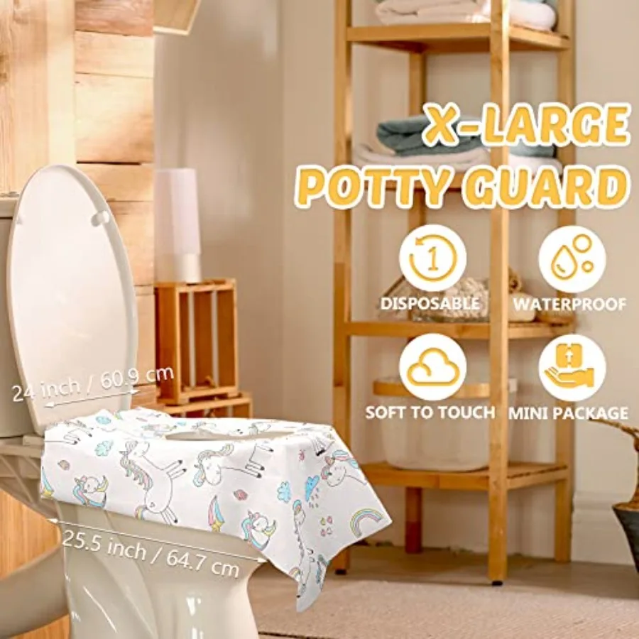 40 Pcs Disposable Toilet Seat Covers for and Toddlers Extra Large Paper Potty Seat Liners Individually Wrapped Portable and Hyg