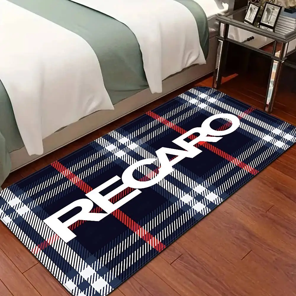 Trendy R-Recaros Logo Floor Mat INS Style Soft Bedroom Floor House Laundry Room Mat Anti-skid Bedside Area Rugs