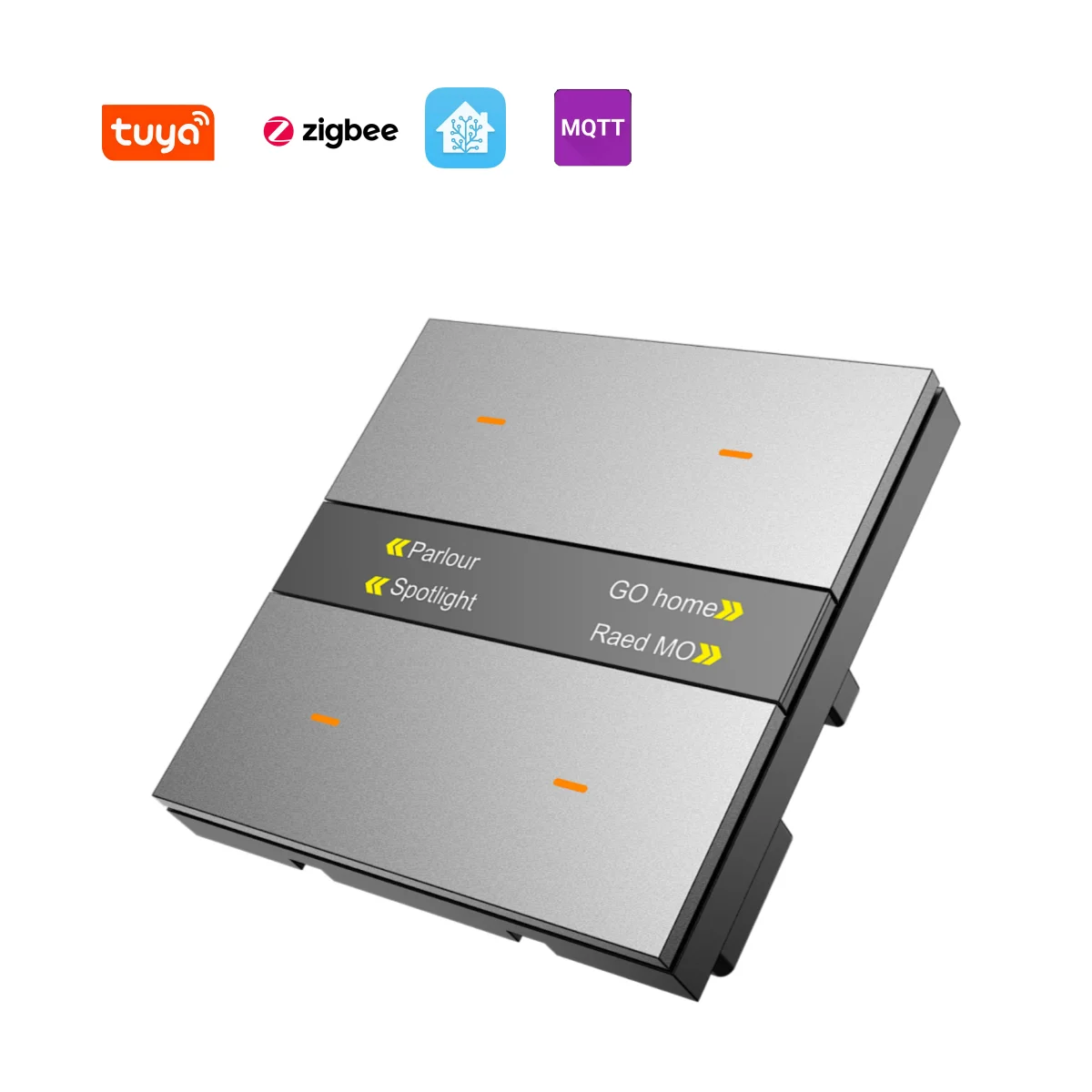 

M8-Pro Zigbee Switch Multilingual Display Panel MQTT Tuya Smart Home Assistant Compatible Wireless Control System