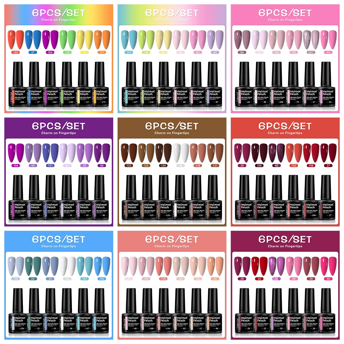 Color Block Series | Glossy Nails 0.24 oz Trendy Candy Foam Gel Semi-Permanent Nail Art Drip LED Nail Salon DIY Nail Art Gel Sea