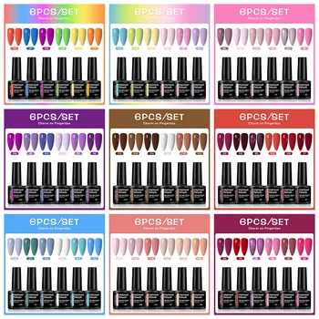 Color Block Series | Glossy Nails 0.24 oz Trendy Candy Foam Gel Semi-Permanent Nail Art…