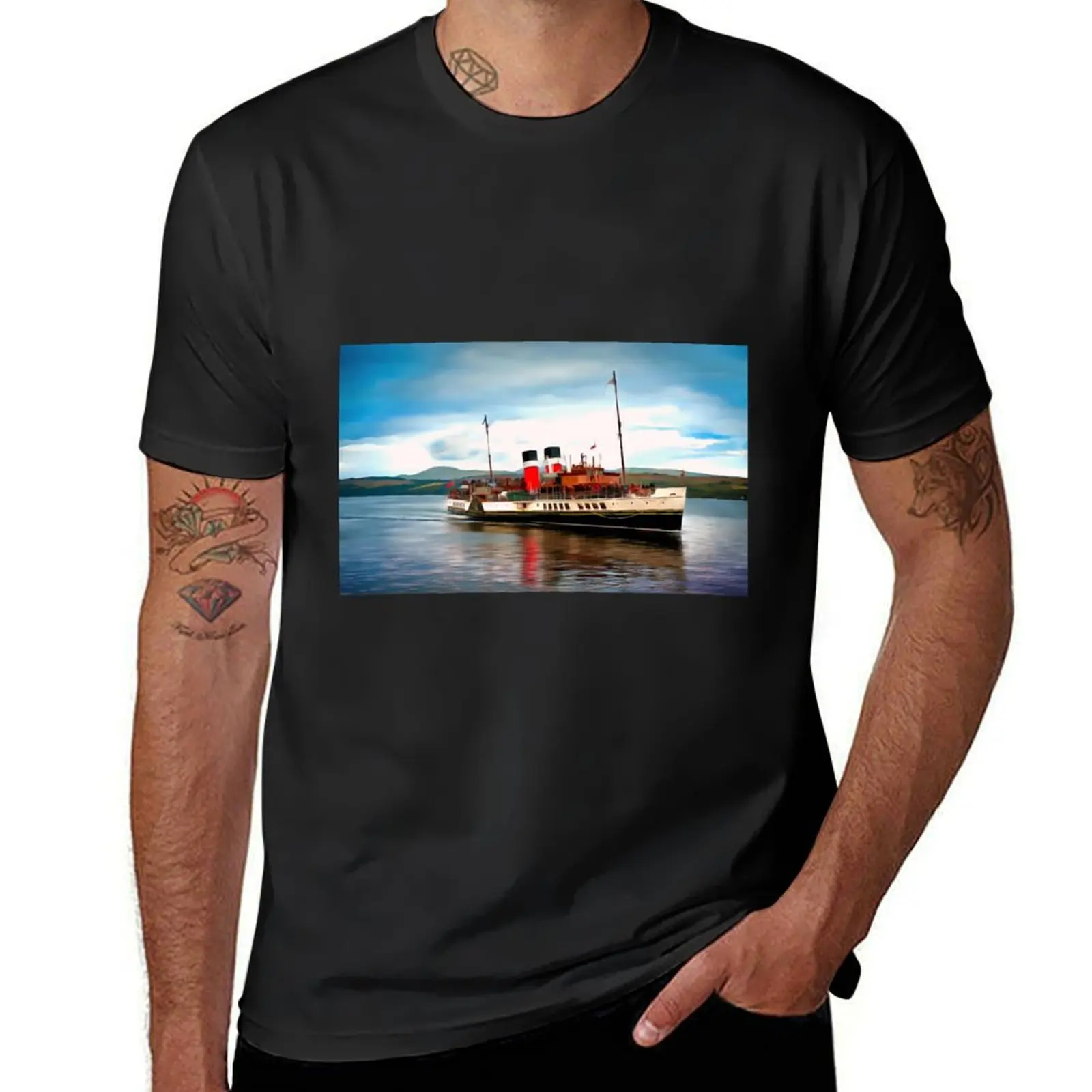 

Waverley Paddle Boat (Painting) T-Shirt vintage clothes Aesthetic clothing plus size tops heavyweights Men's t shirts