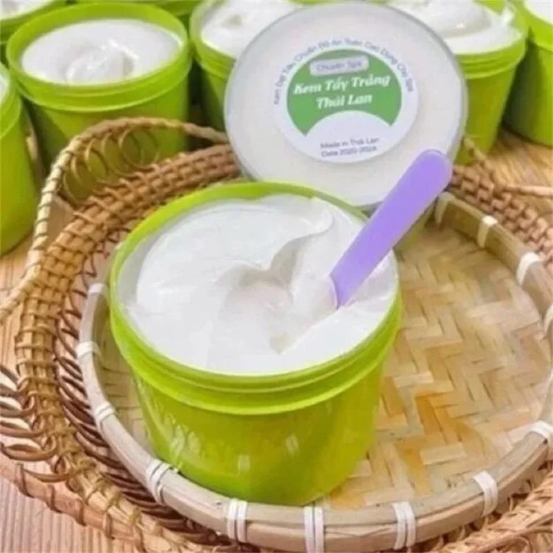 500G Kem Tẩy Trắng Da, Dưỡng Ẩm Kem Tẩy Trắng Body Thái Lan Chuyên Spa Hũ Xanh , chất kem xịn thơm mịn, Giúp Da Trắng Hồng