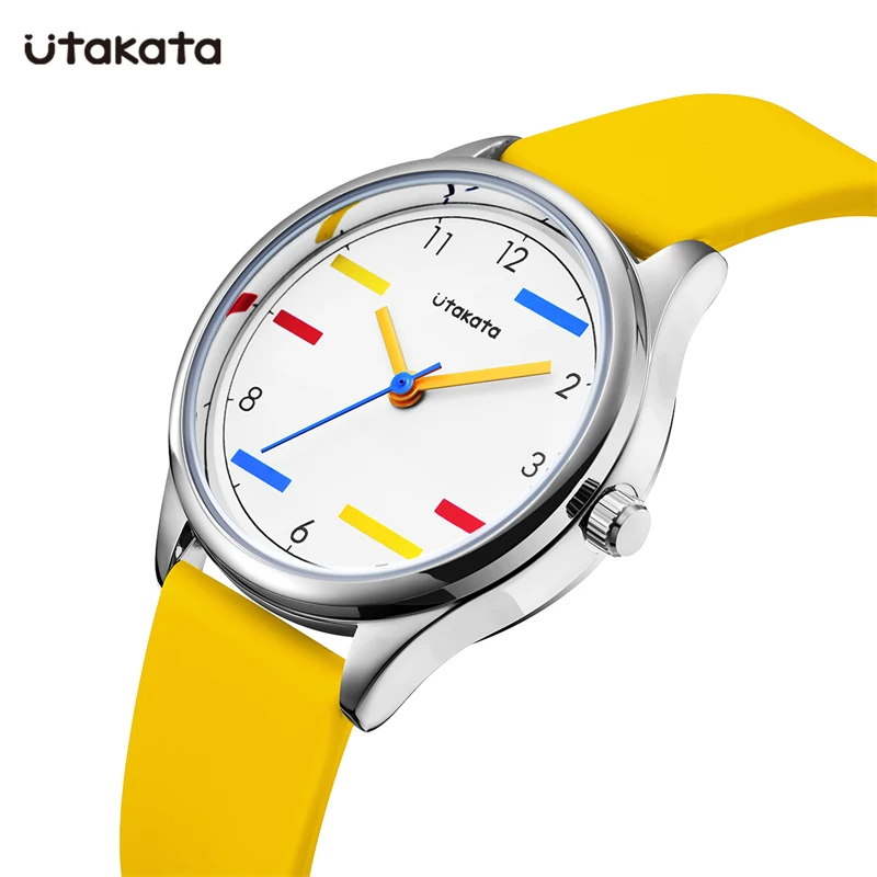 Utakata Fashion Quartz Watch for Women Student Wrist Watches Silicone Strap Watch Wholesale Reloj Mujer Elegante Reloj De Mujer