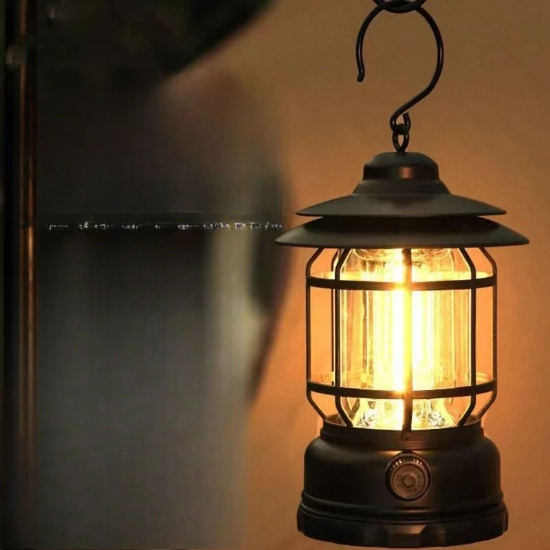 

New Retro Outdoor Camping Camping Emergency Atmosphere Lighting Rechargeable Multi-function Portable LED Horse Lamp