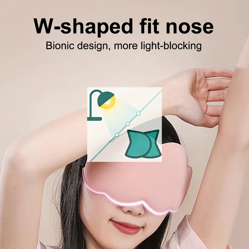 

3D Sleeping Mask Memory Foam Block Out Light Eye Shade Blindfold For Tiredness Relief Night Sleeping Aid Face Mask Eyepatch