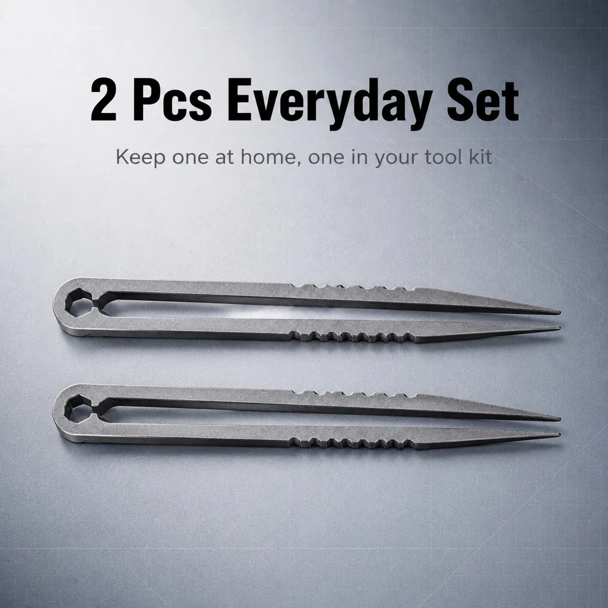 2pcs Pure Titanium Mini Tweezers EDC Suitable for Home Tools, Hiking, Outdoor Adventures, and Compact Accessories view 6