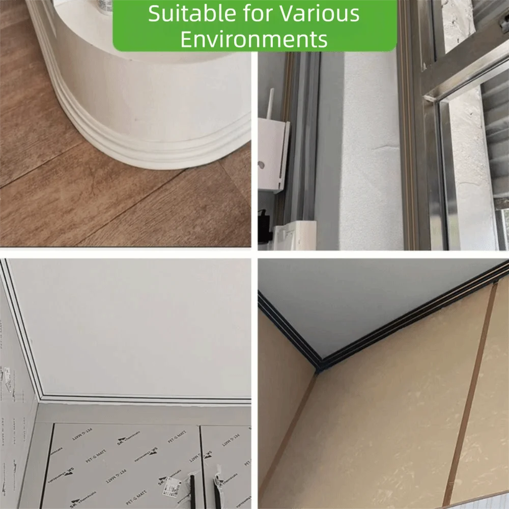 3m/bag EVA Material Self-Adhesive Wall Trim Imitation Wood Texture Flexible Bendable Design Wall Waist Line Paintable Surface