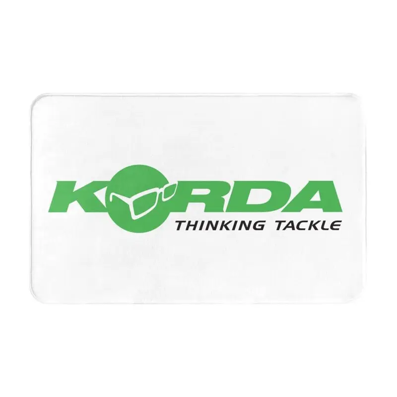 Custom Korda Fishing Logo Doormat Mat Anti-Slip Fisherman Gift Bath Kitchen Garage Rug Carpet 40*60cm