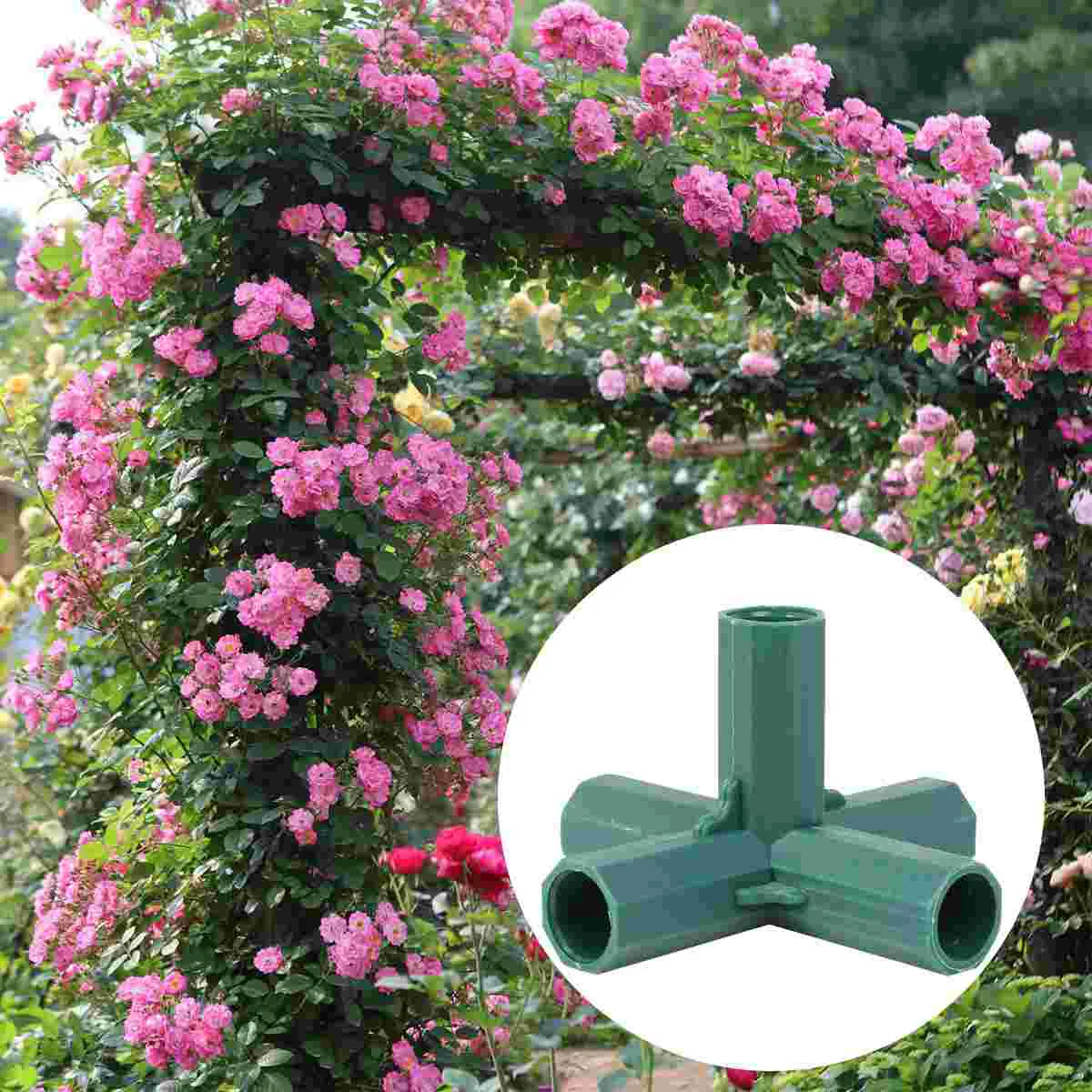 

8pcs Garden Brace Parts DIY Connective Bottom Brackets Brace Parts for Home (16mm Dark Green) parts Garden brace