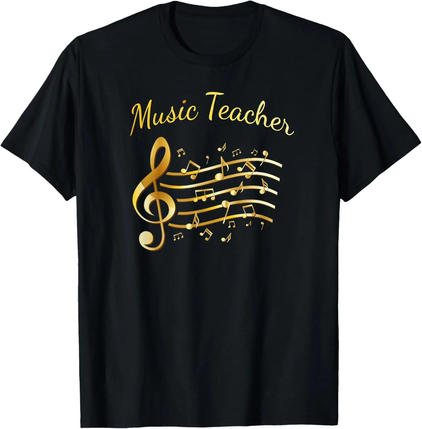 Music Teacher Musical Notes Staff T shirt