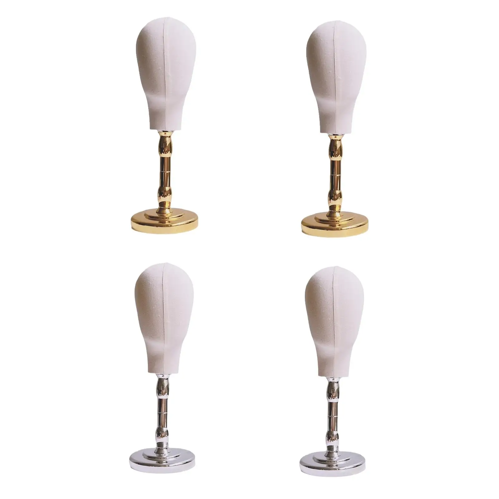 

Mannequin Head Model Wig Holder with Base Multifunctional Styling Display for Home Salon and Travel Scarves Headset Caps Hats