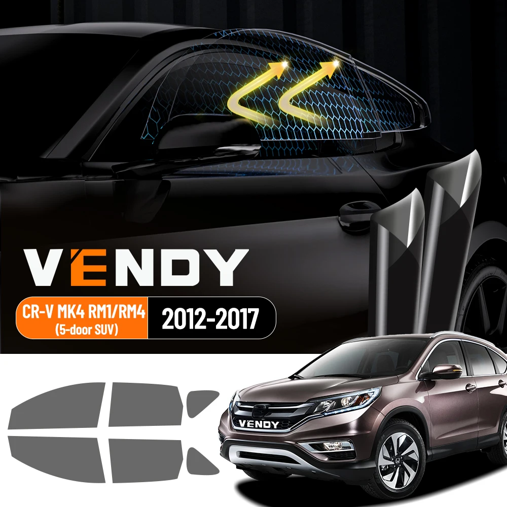 

Для Honda CR-V CRV 2012-2017 2013, предварительно вырезанная, простая установка, комплект тонированной пленки для окон автомобиля, тонированная пленка на солнечной энергии, защита от тепла и ультрафиолета