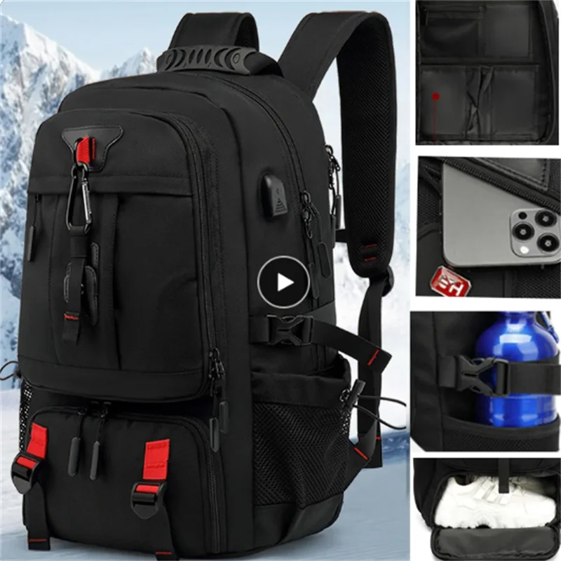 

50 60 80 L Large Travel Backpack Business Computer Backpack With USB Port For Bag Outdoor Unisex Sports Trekking Hiking Camping